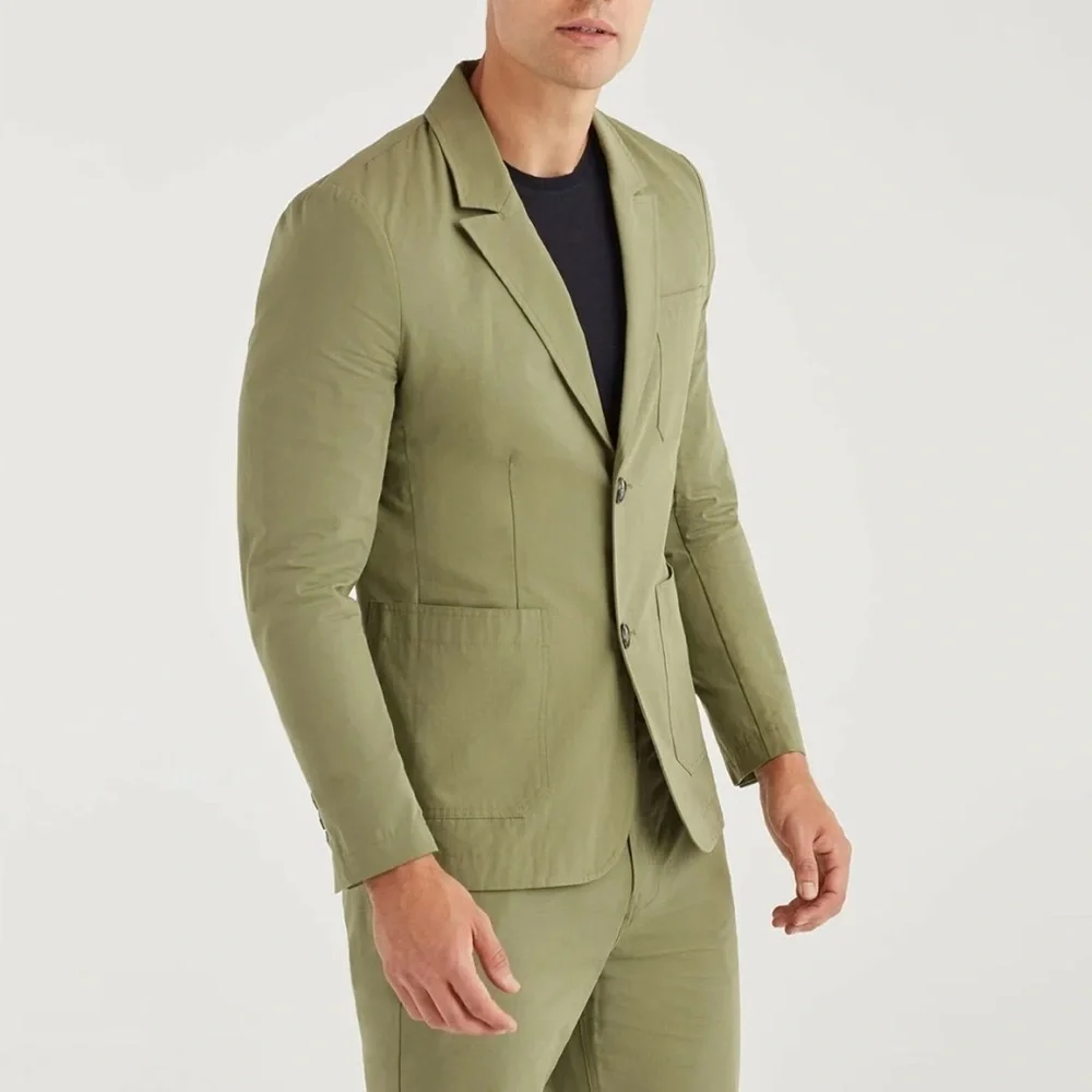 7 For All Mankind Army Linen Blazer Italian Fabric NWT​​​